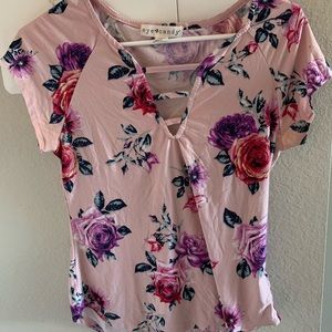 Pink flower shirt